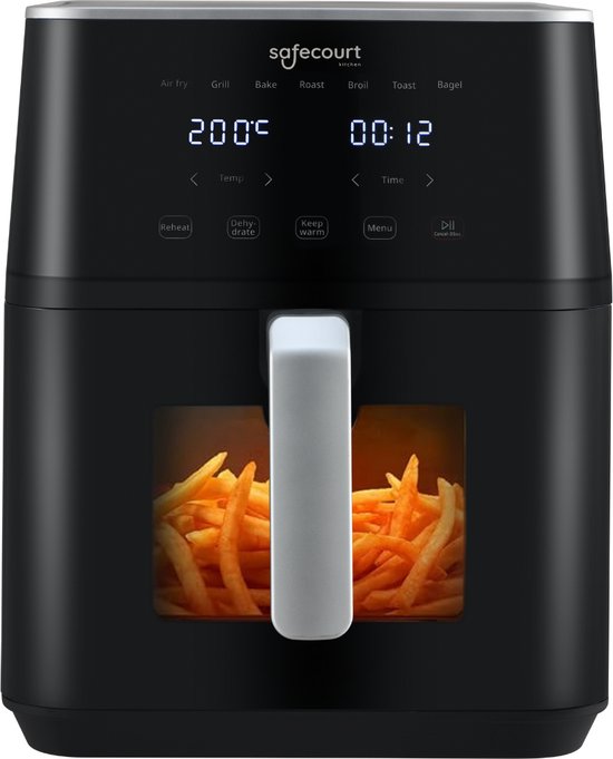 8720256940487 - Airfryer XXL - Heißluftfritteuse - 1800W - 7L Kapazität - 40ÂºC bis 200ÂºC - Schwarz