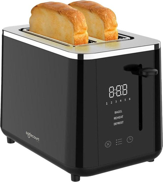 8720256940500 - Toaster - Toaster - 6 Heizstufen - 2 extra breite Schlitze - 920W - Schwarz