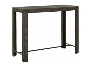 8720286003121 - Bonnevie - Garten-BartischGarten-Stehtisch Braun 1405x605x1105 cm Poly Rattan vidaXL