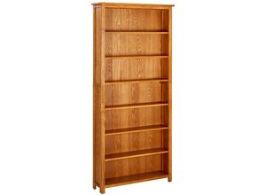 8720286006719 - Bonnevie - BücherregalStandregal 7 Fächer 90x225x200 cm Massivholz Eiche vidaXL