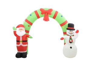 8720286007525 - vidaXL - Weihnachtsbogen - Weihnachtsmann - und - Schneemann - aufblasbar - LED - 223 - cm