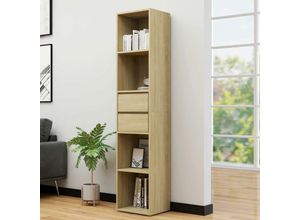 8720286016640 - Bonnevie - BücherregalStandregal Sonoma-Eiche 36x30x171 cm Holzwerkstoff vidaXL