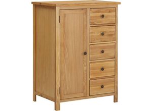 8720286020784 - Bonnevie - Kleiderschrank 76 x 52 x 105 cm Eiche Massivholz vidaXL602605