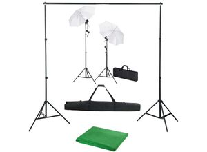 8720286027745 - vidaXL Fotostudio-Set mit Hintergrund Leuchten und Schirmen