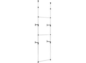 8720286039052 - Vidaxl - Teleskop-Garderobe mit Stangen Aluminium 243763