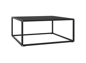 8720286058046 - Vidaxl - Couchtisch Schwarz mit Schwarzem Glas 80x80x35 cm 8720286058046 - Vidaxl - Couchtisch Schwarz mit Schwarzem Glas 80x80x35 cm
