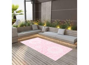 8720286064542 - Bonnevie - Outdoor-TeppichAußenteppich Rosa 120x180 cm pp vidaXL