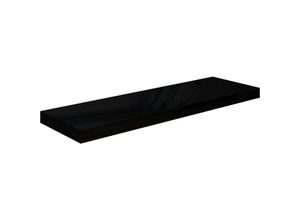 8720286074039 - Bonnevie - Schwebendes Wandregal Wandboard Hochglanz-Schwarz 80x235x38 cm mdf vidaXL