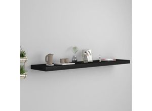 8720286074725 - Bonnevie - Schwebendes Wandregal Wandboard Schwarz 120x235x38 cm mdf vidaXL