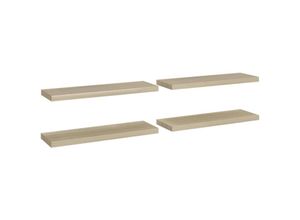 8720286075104 - Bonnevie - Schweberegale 4 Stk Wandregale Eiche-Optik 80x235x38 cm mdf vidaXL