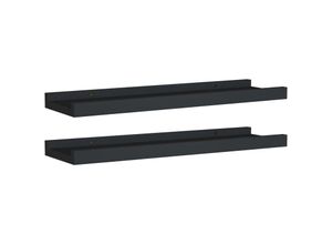 8720286075623 - Bonnevie - Bilderleisten 2 Stk Schwarz 40x9x3 cm mdf vidaXL872855