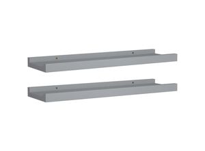 8720286075654 - Bonnevie - Bilderleisten 2 Stk Grau 40x9x3 cm mdf vidaXL763844