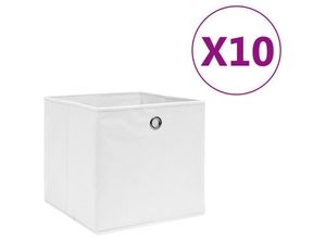 8720286087268 - Vidaxl - 10 Stk AufbewahrungsboxenWerkzeugaufbewahrung Vliesstoff 28x28x28 cm Weiß