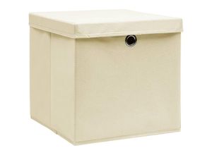 8720286087336 - Vidaxl - Aufbewahrungsboxen mit Deckeln 4 Stk 28x28x28 cm Creme 399411