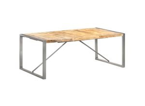 8720286104576 - Esstisch，Esszimmertisch 200x100x75 cm Raues Mango-Massivholz vidaXL