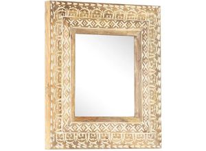 8720286105368 - Bonnevie - Spiegel Handgeschnitzt 50x50x26 cm Massivholz Mango vidaXL913198