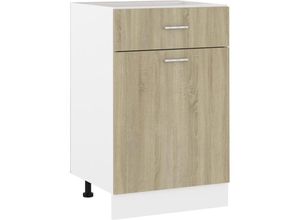 8720286132104 - Bonnevie - Schubunterschrank Sonoma-Eiche 50x46x815 cm Holzwerkstoff vidaXL355804