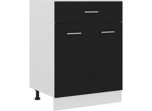 8720286132166 - Bonnevie - Schubunterschrank Schwarz 60x46x815 cm Holzwerkstoff vidaXL923809