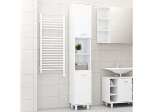 8720286133750 - Bonnevie - BadezimmerschrankBadschrank Hochglanz-Weiß 30x30x179 cm Holzwerkstoff vidaXL 8720286133750 - Bonnevie - BadezimmerschrankBadschrank Hochglanz-Weiß 30x30x179 cm Holzwerkstoff vidaXL