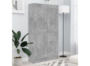 8720286134092 - Bücherregal，Standregal Betongrau 825x305x150 cm Holzwerkstoff vidaXL