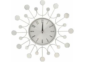 8720286137895 - Bonnevie - Wanduhr Silbern 40 cm Metall vidaXL353644 8720286137895 - Bonnevie - Wanduhr Silbern 40 cm Metall vidaXL353644