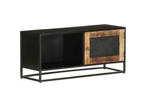 8720286142455 - Bonnevie - TV-SchrankTV-Möbel 90x30x40 cm Raues Mangoholz vidaXL