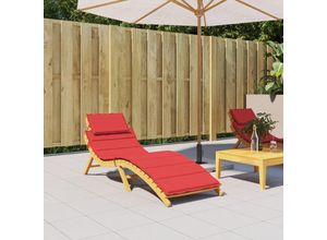 8720286148778 - Bonnevie - Sonnenliegen-AuflageGartenliege Rot 186x58x3 cm Oxford-Gewebe vidaXL