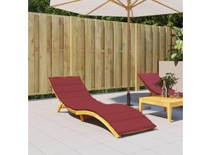 8720286149102 - Bonnevie - Sonnenliegen-AuflageGartenliege Weinrot 200x50x3 cm Oxford-Gewebe vidaXL