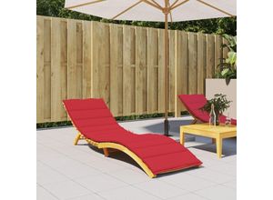 8720286149225 - Bonnevie - Sonnenliegen-AuflageGartenliege Rot 200x60x3 cm Oxford-Gewebe vidaXL