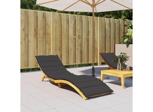 8720286149232 - Bonnevie - Sonnenliegen-AuflageGartenliege Schwarz 200x60x3 cm Oxford-Gewebe vidaXL