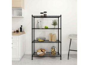 8720286150993 - Bonnevie - LagerregalBücherregal mit 4 Böden 90x35x137 cm Schwarz 200 kg vidaXL 8720286150993 - Bonnevie - LagerregalBücherregal mit 4 Böden 90x35x137 cm Schwarz 200 kg vidaXL