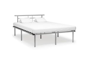8720286163030 - Bettgestell,Schlafzimmerbett Grau Metall 160x200 cm vidaXL 8720286163030 - Bettgestell,Schlafzimmerbett Grau Metall 160x200 cm vidaXL