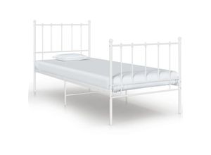 8720286163283 - Vidaxl - Bett Weiß Metall 100x200 cm Weiß