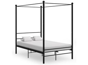 8720286163726 - Bonnevie - Himmelbett Schwarz Metall 120x200 cm vidaXL373831