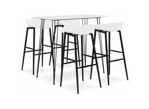 8720286172537 - Bonnevie - 5-tlg Bar-Set Weiß vidaXL673280