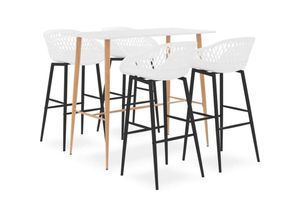 8720286172759 - Bonnevie - 5-tlg Bar-Set Weiß vidaXL862182