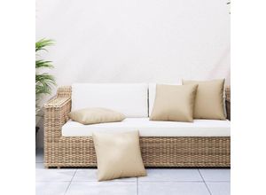 8720286174722 - Bonnevie - Zierkissen 4 Stk Beige 40x40 cm Stoff vidaXL831140