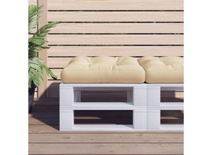8720286177839 - Bonnevie - Palettenkissen Palettenauflage Beige 58x58x10 cm Stoff vidaXL