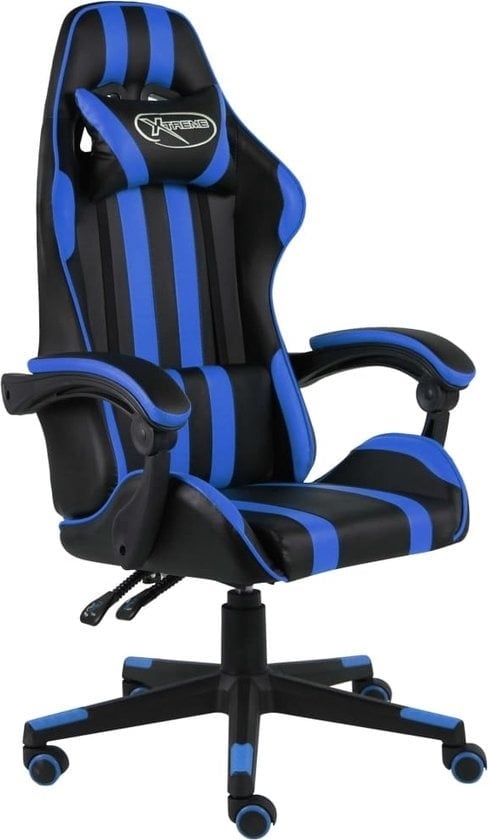 8720286193624 - vidaXL - Racing Stuhl - Kunstleder - schwarz - en - blau