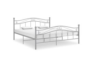 8720286196830 - Bonnevie - Bett Grau Metall 140x200 cm vidaXL843864