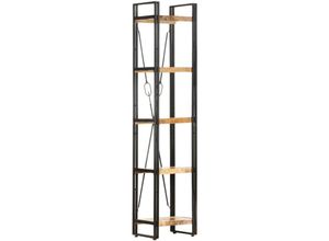 8720286200629 - Jinlefu - Bücherregal 5 Fächer 40x30x180 cm Mango Massivholz vidaXL - Braun