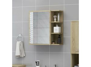 8720286212240 - Bonnevie - Bad-Spiegelschrank Sonoma-Eiche 625x205x64 cm Holzwerkstoff vidaXL