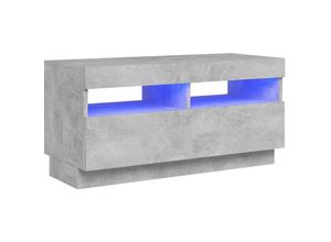 8720286218594 - Bonnevie - TV-SchrankTV-Möbel mit LED-Beleuchtung Betongrau 80x35x40 cm vidaXL