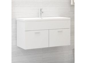 8720286219850 - Bonnevie - WaschbeckenunterschrankWaschtischunterschrank Weiß 90x385x46 cm Holzwerkstoff vidaXL