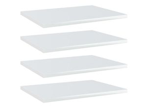 8720286244173 - Bonnevie - Bücherregal-Bretter 4 Stk Hochglanz-Weiß 40x30x15 cm vidaXL65536