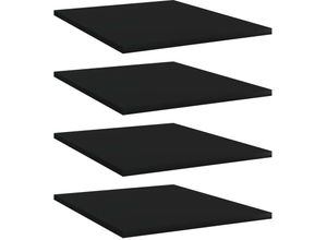 8720286244418 - Bücherregal-Bretter 4 Stk Schwarz 40x50x15 cm Holzwerkstoff vidaXL - Schwarz