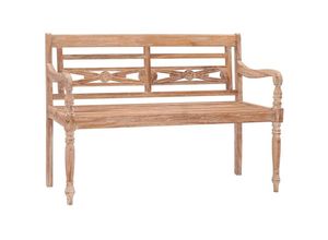 8720286246856 - Bonnevie - Batavia-Bank 120 cm Teak Massivholz Getüncht vidaXL900814