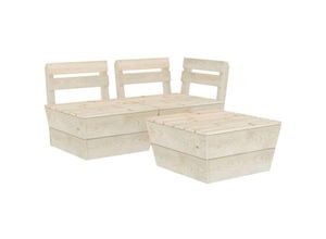 8720286276358 - 3-tlg Garten-Paletten-Lounge-Set，Gartenmöbel-Set Imprägniertes Fichtenholz vidaXL