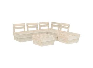 8720286276457 - Bonnevie - 6-tlg Garten-Paletten-Lounge-SetGartenmöbel-Set Imprägniertes Fichtenholz vidaXL