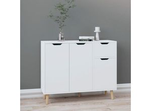 8720286344170 - Sideboard，Kommode Hochglanz-Weiß 90x30x72 cm Holzwerkstoff vidaXL